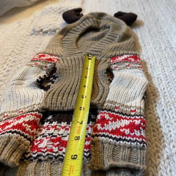 Dog Sweater with Antler Hood. S - Picture 5 of 9